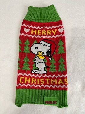 Dog Holiday Ugly Sweater Peanuts Snoopy & Woodstock size small